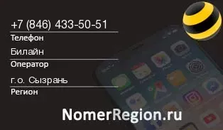 Кто звонил с 8464335051 - регион и оператор
